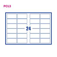 Pcl3 Digital Labels White M/C Gloss Perm 96x45mm 24 La/Sht 100Sht/Box 3P
