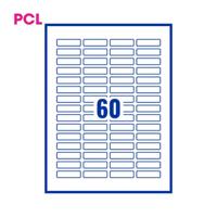 PCL White Perm Labels 60 Lab/Sht 12000/Bx 200Sh A4/Bx PCL4413S