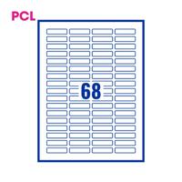 PCL White Perm Labels 68 Lab/Sht 13600/Bx 200Sh A4/Bx PCL4512S