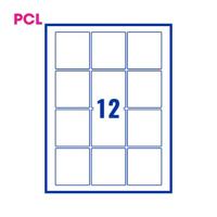 PCL6368OW LABELS 68x62 Opaque White 12/sheet 2400 per box 3P