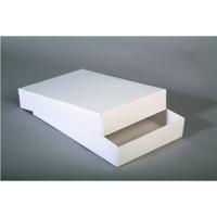 White Stationery Box With Lid A4 1 Ream 305mmx216mmx57mm Pack 50