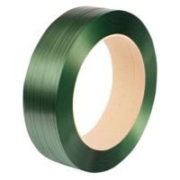 Strapping, embossed polyester, 12 x 0.7mm x 2000mtr, 406 core, green
