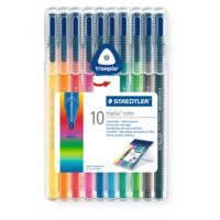 Triplus Colour Fibre Tips Assorted Pack Of 10 323Sb10 3P