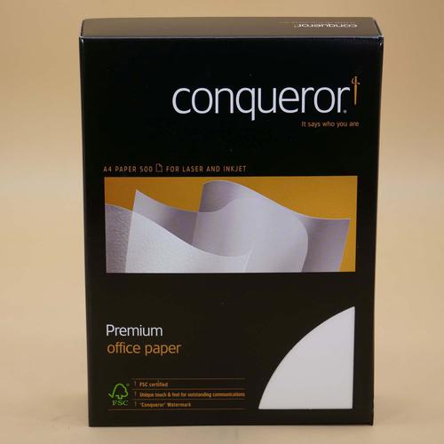 Conqueror Paper Wove Brilliant A4 White 100gsm Ream (Pack of 500) CQW0324BWNW