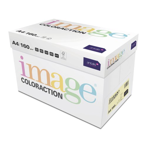 Coloraction Tinted Paper Pale Yellow (Desert) FSC4 A4 210X297mm 160Gm2 210Mic Pack 250 Plain Paper PC1773