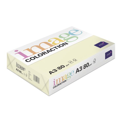 Coloraction Tinted Paper Pale Ivory (Atoll) FSC4 A3 297X420mm 80Gm2 Pack 500 Plain Paper PC1821