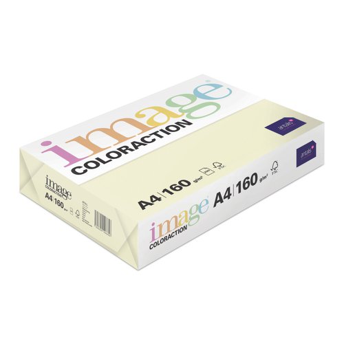 Coloraction Tinted Paper Pale Ivory (Atoll) FSC4 A4 210X297mm 160Gm2 210Mic Pack 250 Plain Paper PC1777