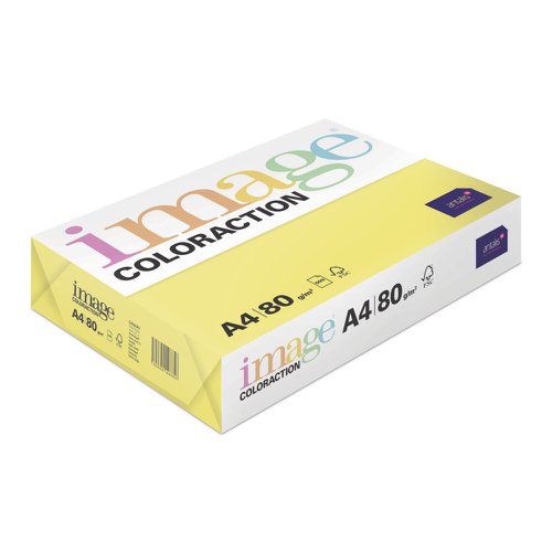Coloraction Tinted Paper Mid Yellow (Canary) FSC4  A4 210X297mm 80Gm2 Pack 500 Plain Paper PC1873
