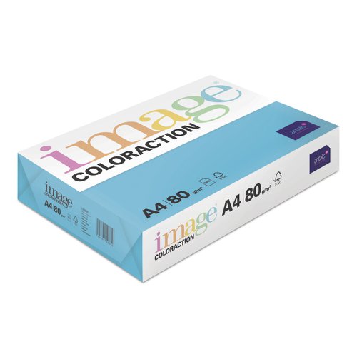 Image Coloraction Tinted Paper A4 80gsm Deep Turquoise Lisbon (Pack 500) 89618 610949