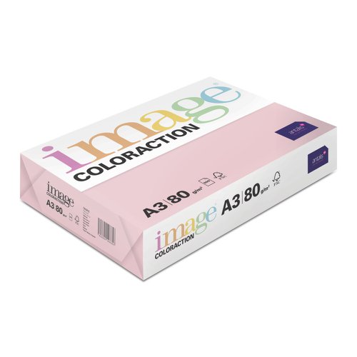 Coloraction Tinted Paper Pale Pink (Tropic) FSC4 A3 297X420mm 80Gm2 Pack 500