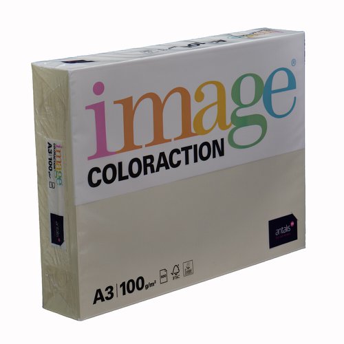 Coloraction Tinted Paper Pale Ivory (Atoll) FSC4 A3 297X420mm 100Gm2 Pack 500