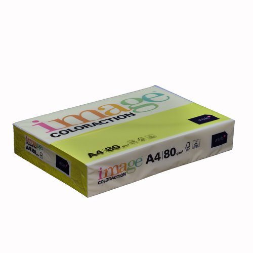 Image Coloraction Tinted Paper A4 80gsm Neon Yellow Ibiza (Pack 500) 96764 611042
