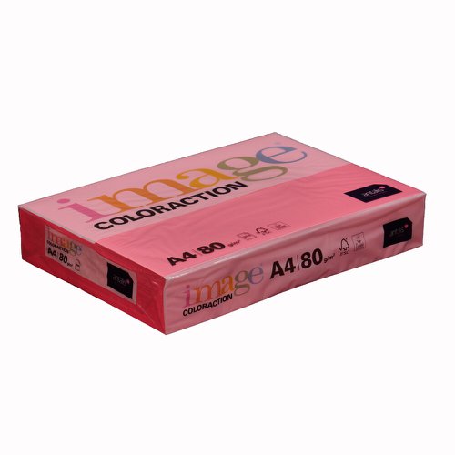 Image Coloraction Tinted Paper A4 80gsm Neon Pink Malibu (Pack 500) 96767 611043
