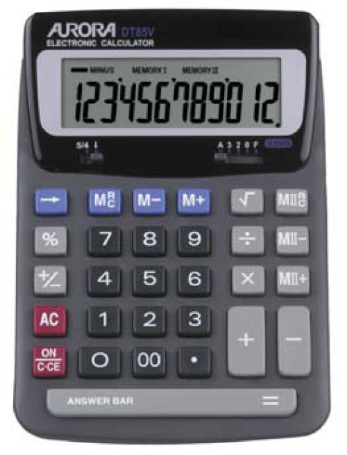 Aurora Desk Display Calculator DT85V