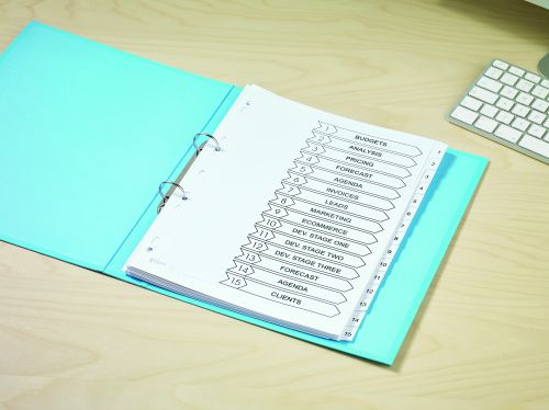 Avery Mylar 1-15 Reinforced Printable Dividers A4 05463061