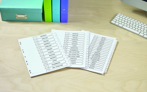 Avery Mylar 1-15 Reinforced Printable Dividers A4 05463061
