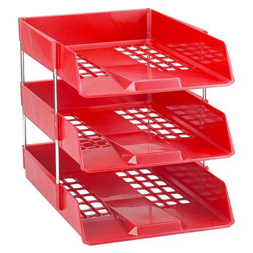 Avery Basics Letter Tray A4/Foolscap Portrait Red 1132RED