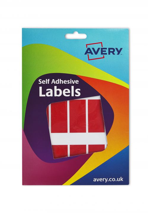 Avery Labels In Wallets 25x50mm Red Pack 324