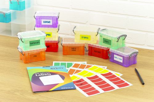 Avery Coloured Labels Wallet 25x50mm Red 16-313 (330 Labels)