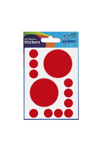 Avery Company Seal Label Red (Pack 80) 32-400