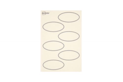 Avery UK Dissolvable Labels 55 x 29mm White with black rims (Pack 18 Labels) - SOLUB18.UK 28125AV