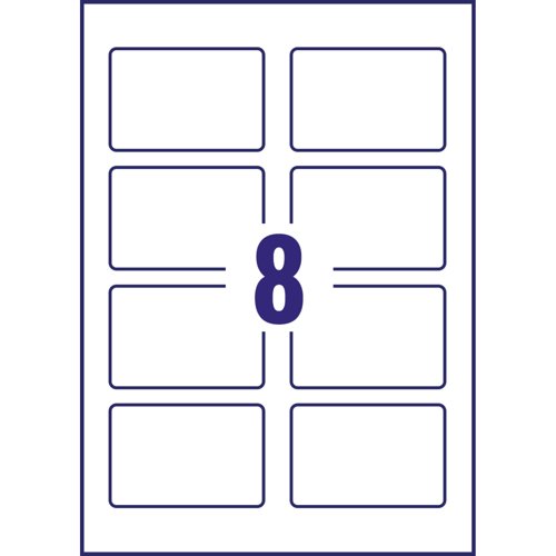 Avery Business Cards 85mm x 54mm Inkjet Prints on Both Sides 100 Cards / 10 sheets - C32024-10.UK