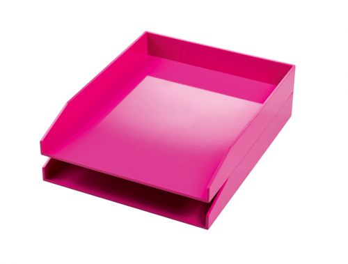 Avery ColorStak Letter Tray Pink PK2