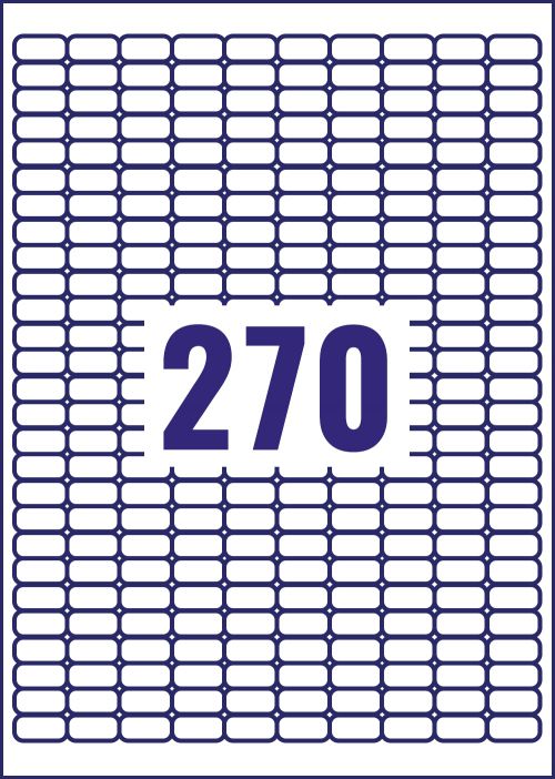 Avery Laser Mini Labels 270 per sheet White (Pack of 6750) L4730REV-25