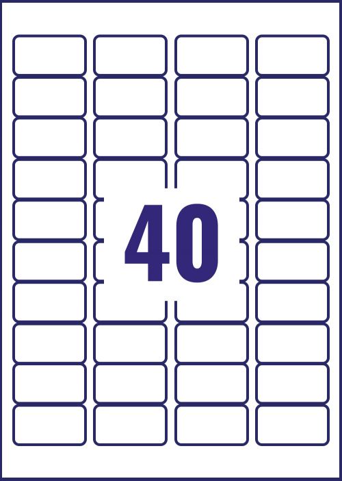 Avery L6145-20 NoPeel Labels 20 sheets - 40 Labels per Sheet | 32729J | Avery UK