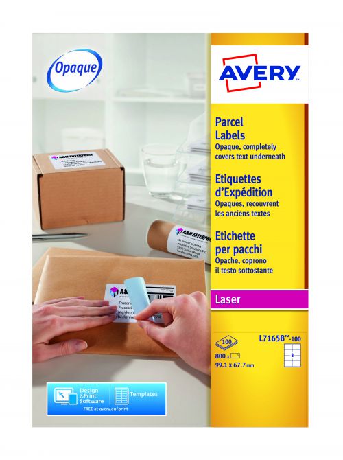 Avery BlockOut Shipping Label 99.1x67.7mm 8 per Sheet PK800