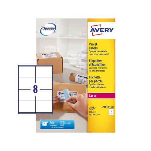 Avery BlockOut Shipping Label 99.1x67.7mm 8 per Sheet PK800