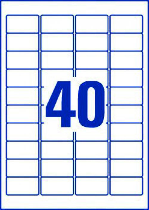 Avery Mini Multipurpose Labels 45.7 x 25.4 mm White (Pack 4000 Labels) - L7654-100 Small Labels 29539AV