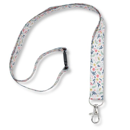 Avery Recycled Floral Pre-Printed Lanyard with 2cm Wide Carabiner (Pack 1) - R4828F-1