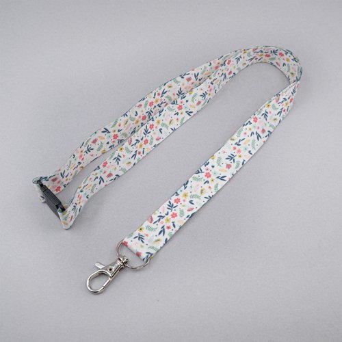 Avery Recycled Floral Pre-Printed Lanyard with 2cm Wide Carabiner (Pack 1) - R4828F-1