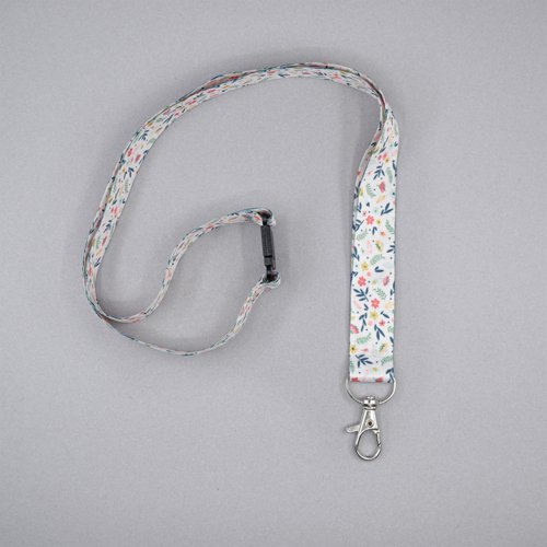 Avery Recycled Floral Pre-Printed Lanyard with 2cm Wide Carabiner (Pack 1) - R4828F-1