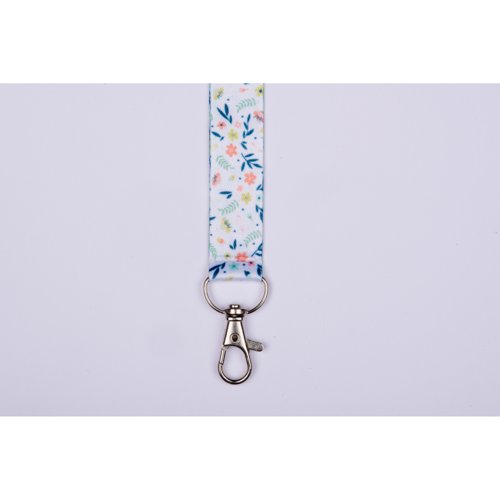 Avery Recycled Floral Pre-Printed Lanyard with 2cm Wide Carabiner (Pack 1) - R4828F-1