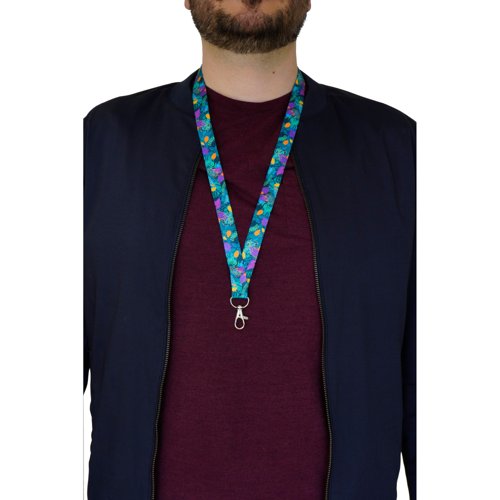 Avery Recycled Jungle Pre-Printed Lanyard with 2cm Wide Carabiner (Pack 1) - R4828JU-1