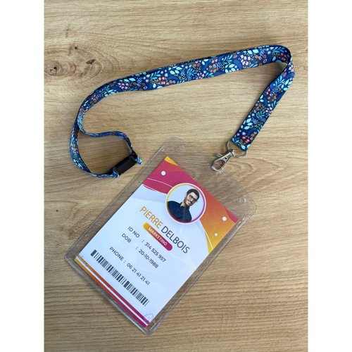 Avery Recycled Spring Pre-Printed Lanyard with 2cm Wide Carabiner (Pack 1) - R4828SP-1
