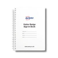 Avery Visitor Badge Sign-In Book Includes 250 Paper Badges (Pack 1 Book + 250 Badges) - 4850S-THR.UK