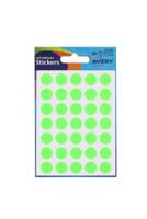 Avery Coloured Label Round 12mm Diameter Green (2450 Labels) 32-282
