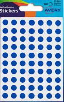 Avery Coloured Label Round 8mm Diameter Blue (Pack 10 x 560 Labels) 32-304