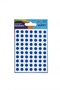 Avery Packets of Labels Round Diam.8mm Blue Ref 32-304 [10x560 Labels]