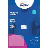Avery Badge Pockets 60mm x 90mm 24 Inserts 20 Holders