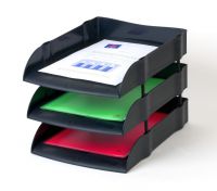 Avery DTR Letter Tray Self-stacking W270xD360xH60mm Black Ref DR100BLK