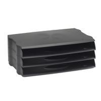 Avery DTR Eco Letter Tray Wide Entry A4/Foolscap Landscape Black (Pack 3) - DR800BLK