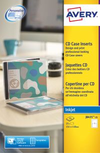 Avery Inkjet CD Case Insert (Pack 25 Inserts) J8435-25