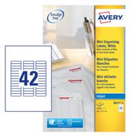 Avery Inkjet Mini Label 46x11mm 42 Per A4 Sheet White (Pack 1050 Labels) J8657-25