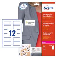 Avery L4782-20 75 x 40mm Self Adhesive Silk Name Badges 20 Sheets - 12 Labels per Sheet