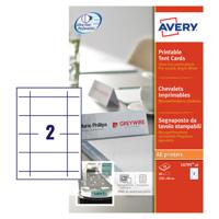 Avery Printable Tent Card 180x60mm 2 Per Sheet 190gsm White (Pack 40) L4795-20