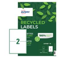 Avery LR7168-15 Recycled Parcel Labels 15 sheets - 2 Labels per Sheet